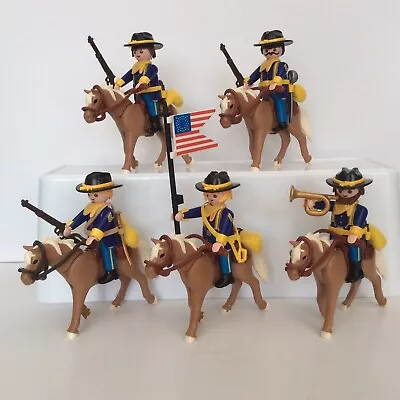 Buy Playmobil Civil War Union Cavalry Collection Western Yankee Horses Soldiers ACW • 120£