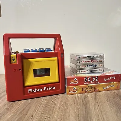 Buy Retro Fisher Price 1980's Cassette Player Red With Cassettes - See Description • 74.99£
