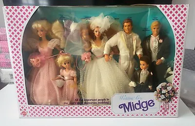 Buy Barbie Wedding Party Migde Set Mattel 90's • 275.09£