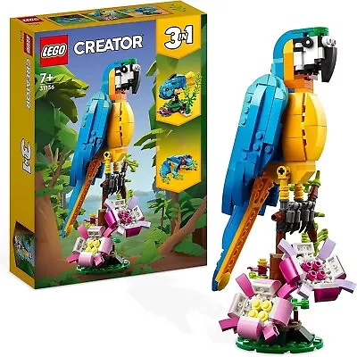 Buy LEGO 31136 Creator 3 In 1 Exotic Parrot To Frog Fish Animal Creative Toys Kids • 14.65£