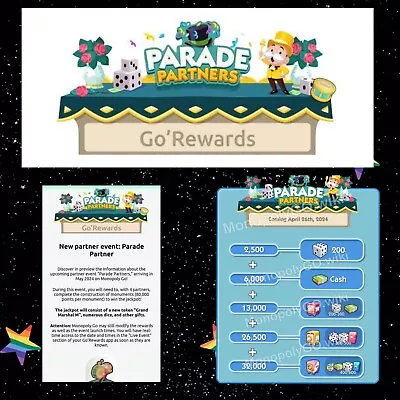 Buy Parade PARTNER Event MONOPOLY Go (Full Carry 80k Points) • 13.99£