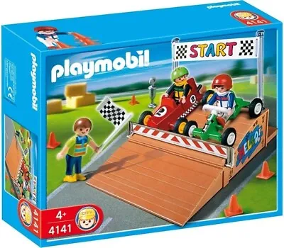 Buy Playmobil Go-Cart Race Compact Playset 4141 Kids Figures • 14.99£