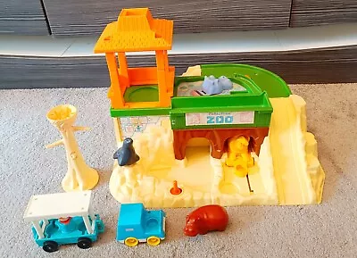 Buy 1984 Vintage Classic Children Toy Fisher Price Zoo With Animals And Figures Tram • 19.99£
