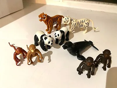 Buy Playmobil Zoo Animals - White Tiger, Pandas, Monkeys, Sea Lion And Gorillas • 17.99£