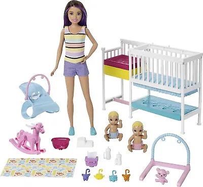Buy Skipper Babysitter Barbie Mattel GFL38 Doll & Kids Room BWARE • 31.96£