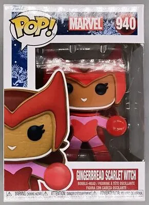 Buy #940 Gingerbread Scarlet Witch - Marvel Holiday - Funko POP With POP Protector • 14.99£