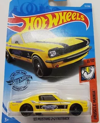 Buy Hot Wheels Diecast Car 65 Mustang 2+2 Fastback - Super Vehicle Car New Sealed • 8.99£