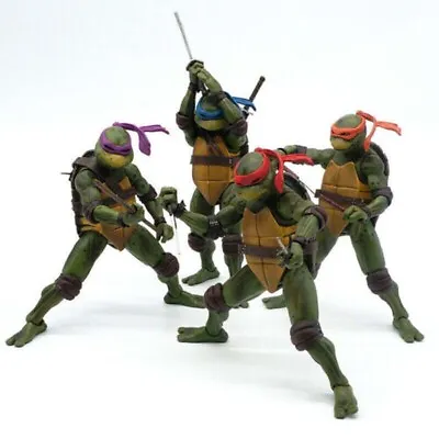 Buy 7  Teenage Mutant Ninja Turtles Toys 1990s Movie Action Figure Movable NECA TMNT • 18.43£