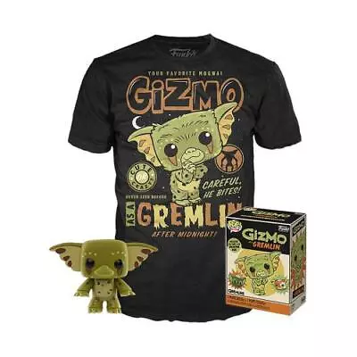 Buy Gremlins Gizmo +T-Shirt(Size S) Pop & Tee Vinyl Figure Funko • 41.96£