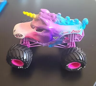 Buy Hot Wheels Monster Jam Sparkle Smash Unicorn Monster Truck 1:24 RARE • 19.99£