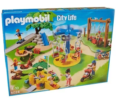 Buy PLAYMOBIL City Life Grand Garden D'Enfants 5024 Playground Game Park Games • 25.92£
