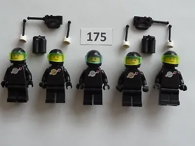 Buy Lego, Lot 175, Vintage Black Spacemen, X5, With Black Air Tanks And Some Tools. • 5.50£