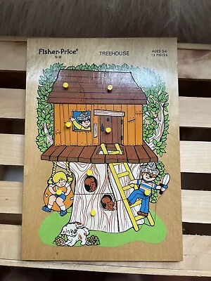 Buy 1972 Vintage Fisher Price Tree House 518 & Nursery Rhymes 510 Wooden Puzzles • 14.21£