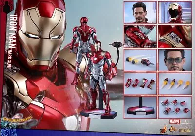Buy In Stock Hot Toys Mms427D19 - Spiderman Homecoming Iron Man Mark 47 Reproduction • 635.48£