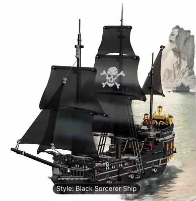 Buy Brick Block Black Pearl Sorcerer Pirate Ship 1424 Pieces Brand New Boxed • 69.99£