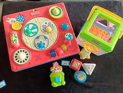 Buy Vintage FisherPrice Toddler Activity Center 2003,With Sounds,Singing Shape Box • 16.99£