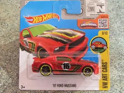 Buy Hot Wheels 2016 #198/250 2007 FORD MUSTANG Red HW Art Cars Case L • 3.46£
