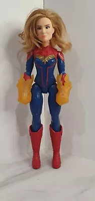 Buy Marvel Captain America Marvel Super Women Hero Doll 12  • 9.99£