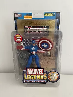 Buy Marvel Legends Series 1 Captain America Figure - Sealed Toy Biz 2002 • 49.99£