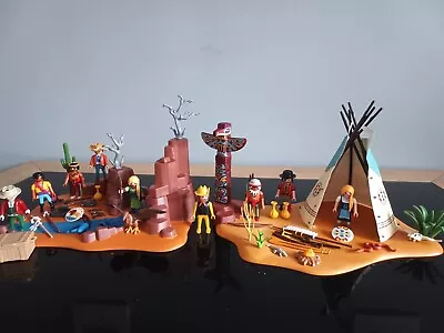 Buy Playmobil Indian Teepee Island. Indian And Cowboys Bundle • 35£
