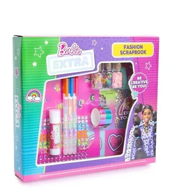 Buy Barbie Movie A4 Memory Scrapbook With Pens Stickers Stencils Sequins Tape & Glue • 8£