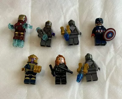 Buy Lego Minifigures Avengers Marvel - Thanos, Iron Man, Cap America, Black Widow... • 14£