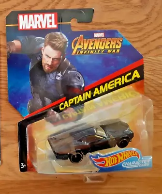 Buy Hot Wheels Marvel Die Cast Character Car - Captain America Avengers Infinity War • 7.50£