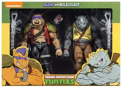 Buy Rocksteady And Bebop Cartoon 2-Pack Teenage Mutant Ninja Turtles TMNT Figure NECA • 258.88£