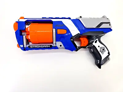 Buy Nerf Mega Strongarm Blue No Bullets Toy C031G Hasbro Dart Revolver Gun  • 8.99£