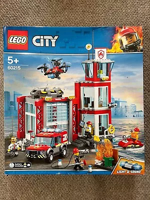 Buy LEGO 60215 City Fire Station (2019) New Boxed And Unopened • 59.99£