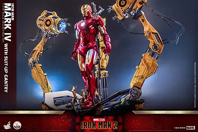 Buy Hot Toys 1/4 Iron Man 2 Qs021 Tony Stark Mark Iv With Suit-up Gantry Figure • 999.99£