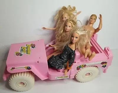 Buy Vtg Powder Puff Jeep 1973 Empire USA Fits 12  Barbies, Plus 4 Dolls Included • 26.61£