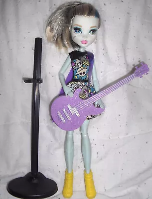Buy Monster High Frankie Stein Monster Band + Bass Guitar Very Well Preserved • 8.56£