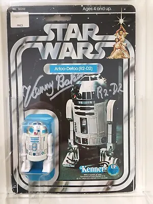 Buy Vintage Star Wars Figure R2-D2 12 Back 1977 MOC Signed Kenny Baker COA Original • 825£