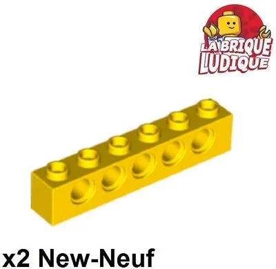 Buy LEGO Technic 2x Brick Brick 1x6 Hole 5 Hole Yellow/Yellow 3894 NEW • 1.15£