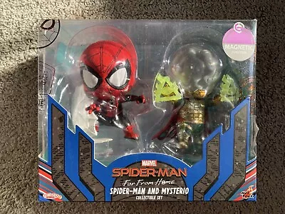 Buy Marvel Hot Toys Far From Home Mysterio’s Iron Man Illusion And SpiderMan Cosbaby • 39£