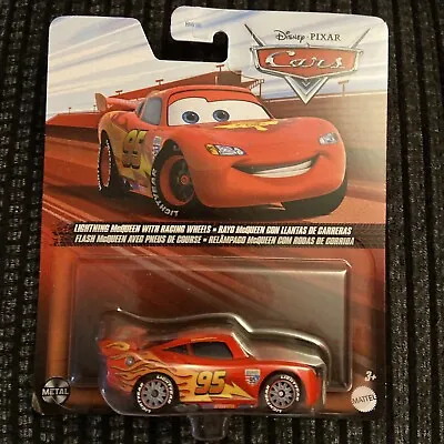 Buy Disney Pixar Cars Lightning McQueen With Racing Wheels BNIB • 5.99£