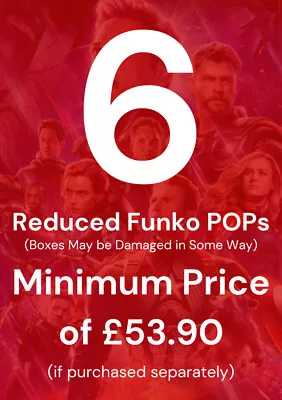Buy Funko POP Mystery Box - 6 Damaged Box Marvel Funko POP With Protector • 37.99£