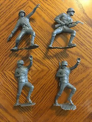 Buy Vintage Louis Marx 6  Inch Tall German Toy Soldier Figures Lot Of 4 • 23.04£