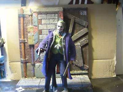 Buy 1/6 Custom Diorama Shop Window Hatch Alley For Hot Toys Joker Batman Cap Peaky • 40£