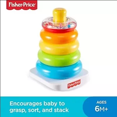 Buy Fisher-Price FHC92 Rock-A-Stack, Baby Educational Stacking Toy Rings 6 Months+ • 12.99£