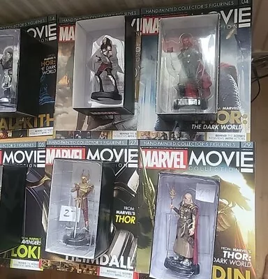 Buy 6 Marvel Movie Eaglemoss Figurines Collection Bundle THOR LOKI ODIN LADY SIF +2 • 19.99£