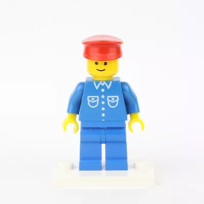 Buy Blue Shirt With 6 - Town - Vintage Lego Mini Figure But020 1980 • 4.95£