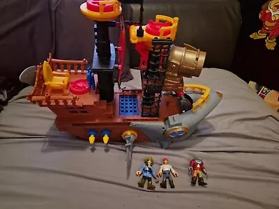 Buy Fisher-Price Pirate Ship, Imaginext Shark Bite Figure's And Accessories VGC • 20£