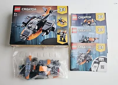 Buy LEGO CREATOR 3 In 1: Cyber Drone 31111 Complete With Instructions And Original Packaging • 9.26£
