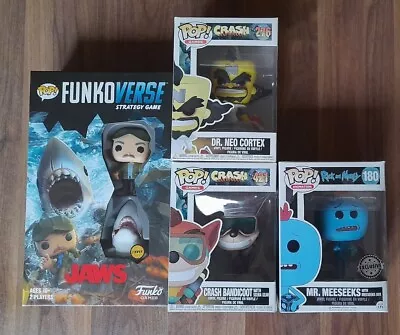Buy Funko Pop Bundle, Jaws Game, Crash Bandicoot #421, Mr Meeseeks #180 Exclusive  • 16.99£