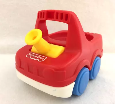 Buy Vintage Fisher Price Red Fire Truck 1198 For Roll A Rounds 1995 Toddler Child • 8.50£