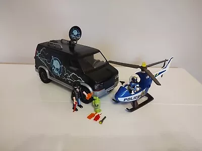 Buy Playmobil 70575 City Action Police Helicopter Pursuit Runaway Truck Robbers Van • 39.99£
