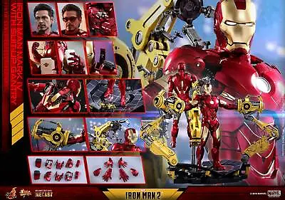 Buy 1/6 Hot Toys Mms462d22 Iron Man 2 Mk4 Mark Iv With Suit-up Gantry Action Figure • 1,039.99£