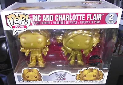 Buy Funko Pop 2 Pack Gold Ric & Charlotte Flair WWE Special Edition. UK ONLY • 11£